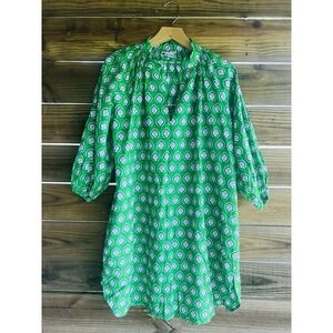 Caryn Lawn Shirt Dress Green Large